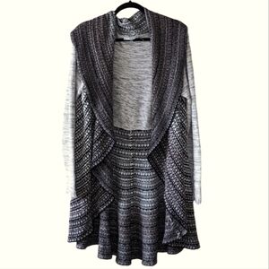 Sioni Neutral Open Front Long Line Cardigan Size XL